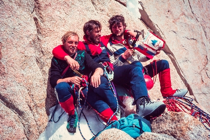 Silvo Karo, Fitz Roy, Patagonia - Franček Knez, Silvo Karo and Janez Jeglič, aka the 'Three Musketeers', making the first ascent of Hudičeva Zajeda - Diedro del Diablo on Fitz Roy, Patagonia in 1983