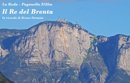 Il Re del Brenta, Paganella, Luca Giupponi, Rolando Larcher - Il tracciato di Il Re del Brenta in Paganella (Luca Giupponi, Rolando Larcher, 2022)