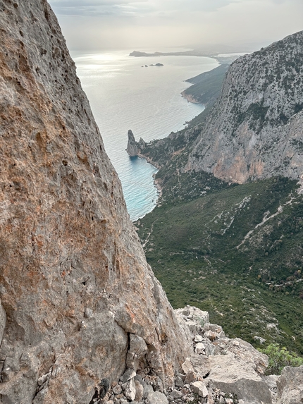 Punta Giradili, Sardinia, Alviero Garau, Davide Lagomarsino - Making the first ascent of Crysalis by Grenke on Punta Giradili, Sardinia (Alviero Garau, Davide Lagomarsino)