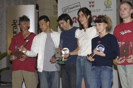 Arco Rock Legends - The winners of the first Arco Rock Legends, Josune Bereziartu andAngela Eiter, along with the other nominees Manolo, Yuji Hirayama, Dani Andrada and Tomas Mrazek