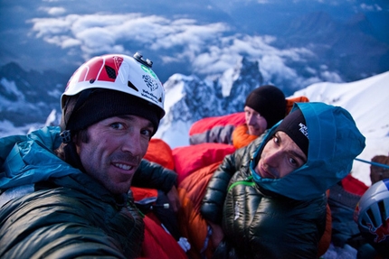 Not so far #1, Hervé Barmasse, Eneko & Iker Pou climbing the Brouillard Pillar on Mont Blanc