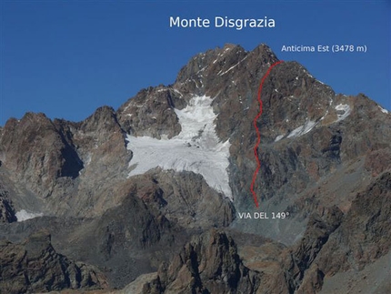 Monte Disgrazia - Via del 149°, new route on Monte Disgrazia, Central Alps