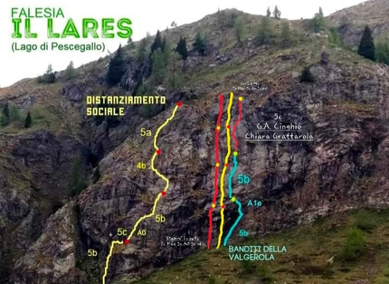Due nuove vie di più tiri alla Cima Lares in Val Gerola (Orobie Valtellinesi)