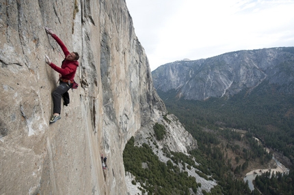 Reel Rock 2011 - Tommy Caldwell and Kevin Jorgeson on the Dawn Wall project, El Capitan in Yosemite.
