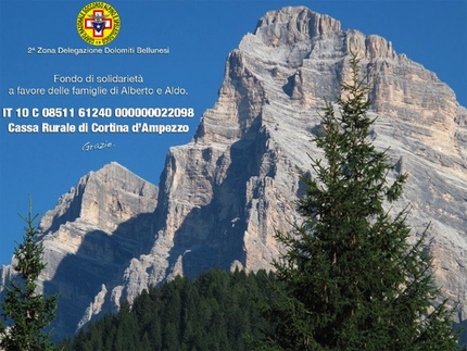 Tragedia del Monte Pelmo: fondo di solidarietà per Alberto Bonafede ed Aldo Giustina