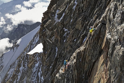 Monte Rosa - Exploring The Alps - Hervé e Marco Barmasse in apertura sulla nuova via parete sud est Monte Rosa