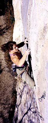 Gaia Montuori, "Good bye 1999" 8a+8, a Grotti, rock