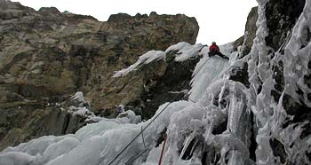 cascate ghiaccio, Valdigne - Valle d'Aosta, A. Clavel, M. Giglio