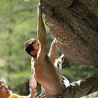 Melloblocco 2005, Val di Mello, boulder