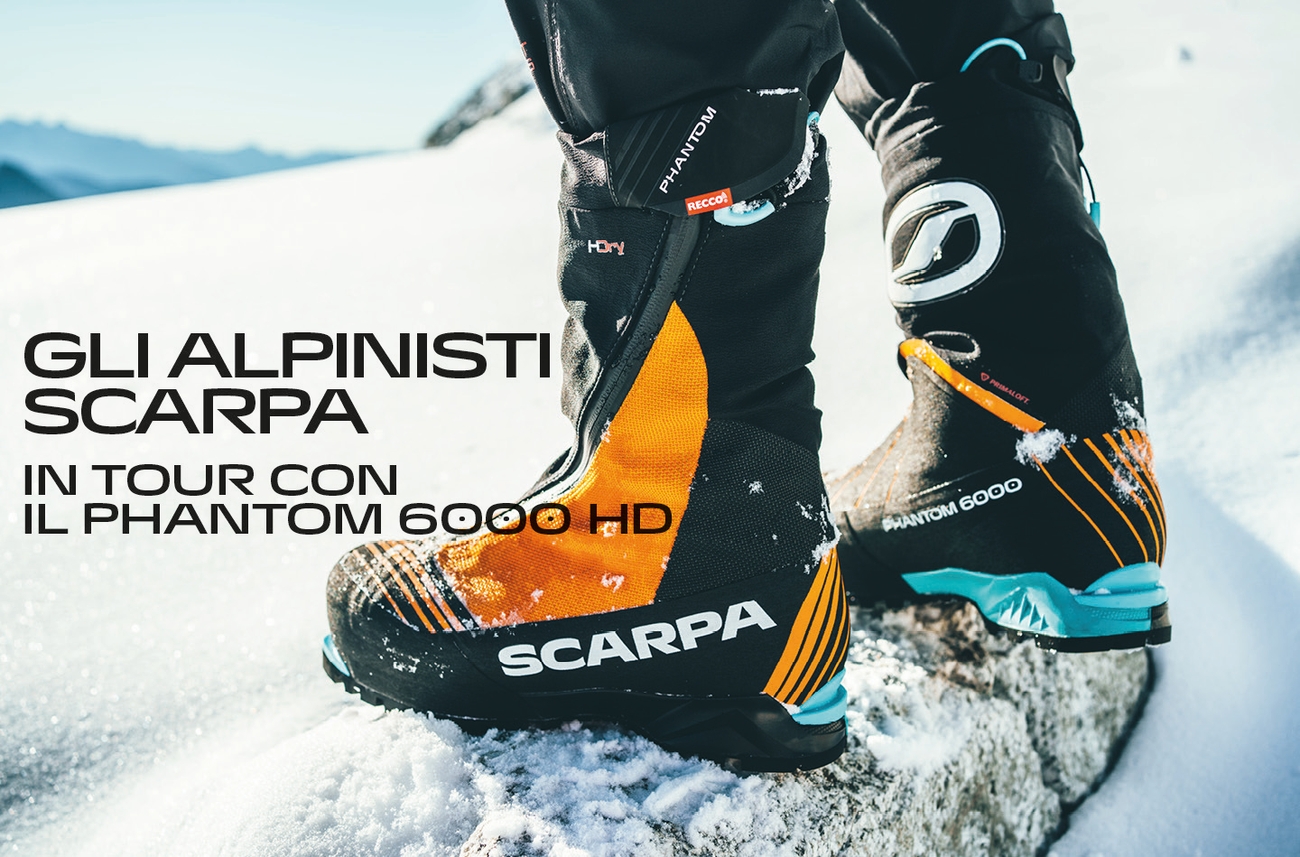 Gli alpinisti SCARPA in tour con il Phantom 6000 HD Expo Planetmountain notizie sulle attivita all aperto e prodotti online