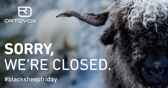 Ortovox Blacksheep Friday, sorry we’re closed venerdì 26 novembre