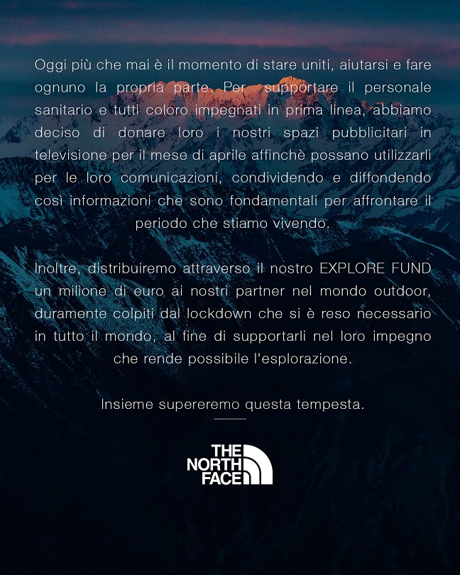 The North Face Explore Fund: supporto alla community dell’outdoor colpita dall’emergenza COVID-19