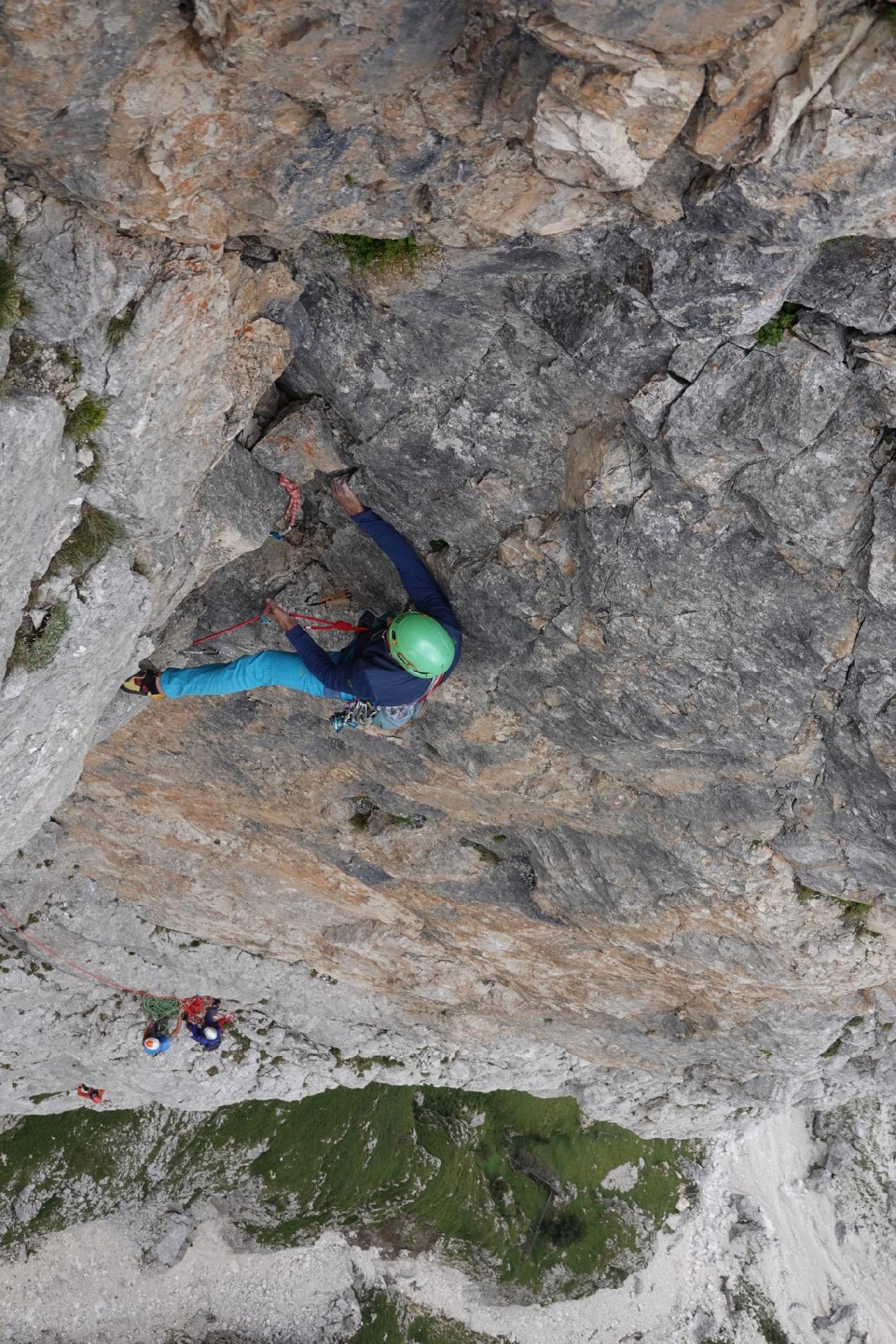 Via del Maresciallo, Dirupi di Larsec, Rosengarten, Dolomites, Marco Bozzetta, Federico Monegatti