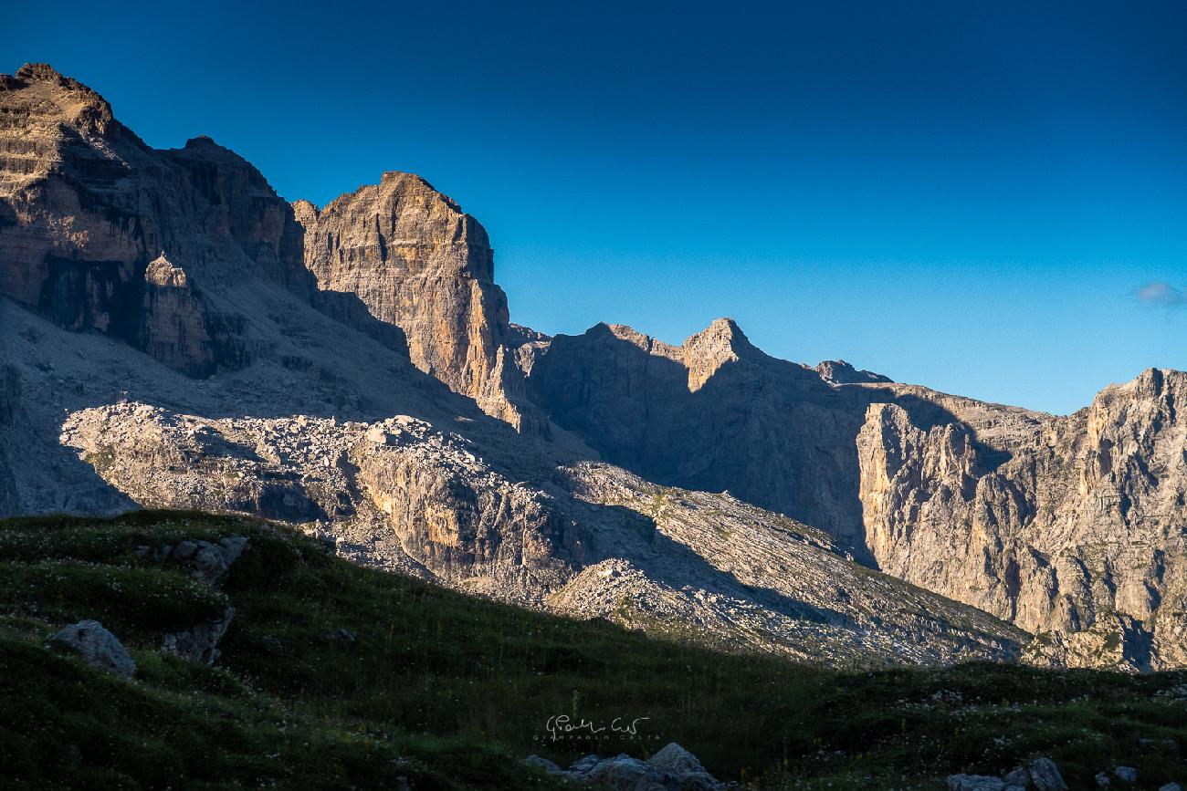 Super Ciano al Castelletto di Mezzo, Brenta Dolomites, Giuseppe Bagattoli, Andrea Calzà, Giampaolo Calzà