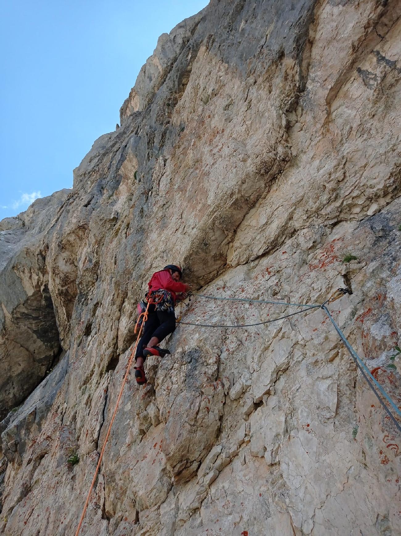 Gran Sasso d'Italia, Corno Piccolo, Via del Tedoforo, Marco Bonaduce, Francesco Castriota, Luca Ricci
