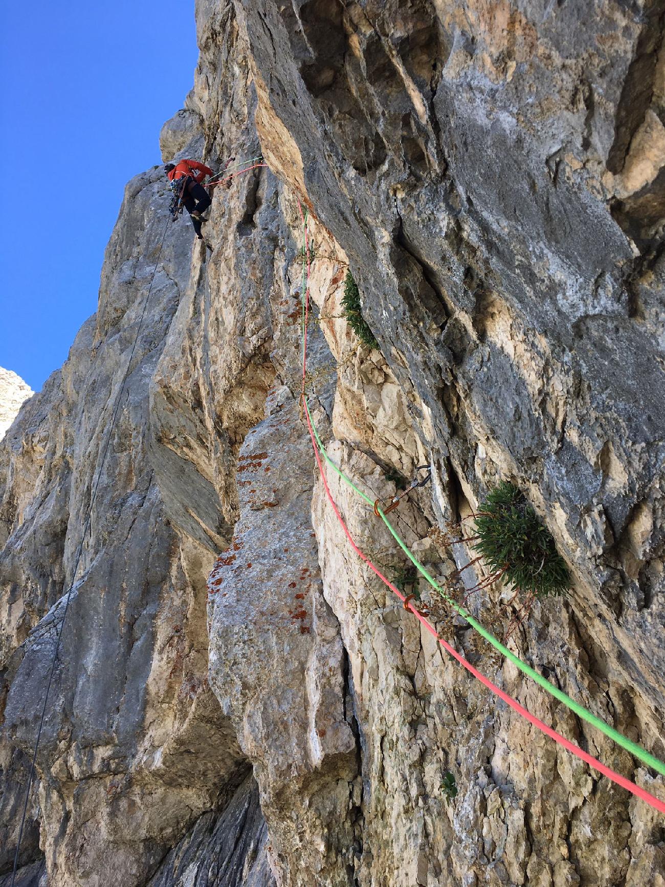 Gran Sasso d'Italia, Corno Piccolo, Via del Tedoforo, Marco Bonaduce, Francesco Castriota, Luca Ricci