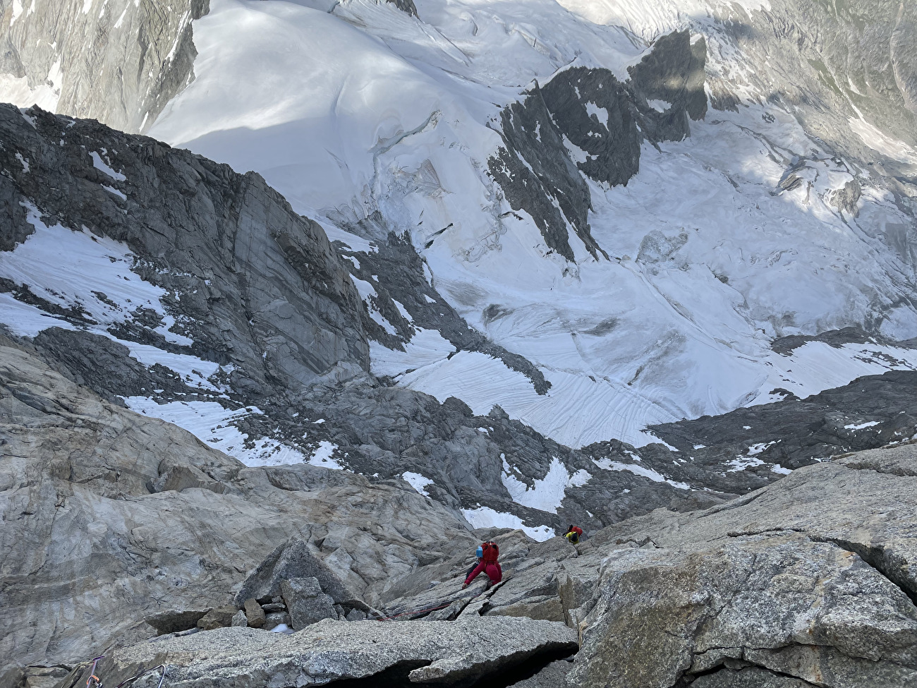 Grandes Jorasses, Via Gervasutti-Gagliardone, Anna Truntschnig, Barbara Vigl, Anna Zechling