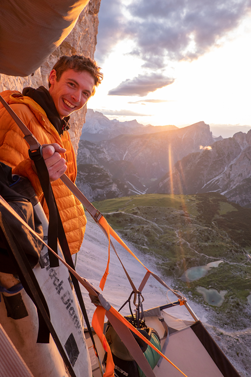Space Vertigo Cima Ovest Tre Cime di Lavaredo, Felix Kiem, Patrick Tirler