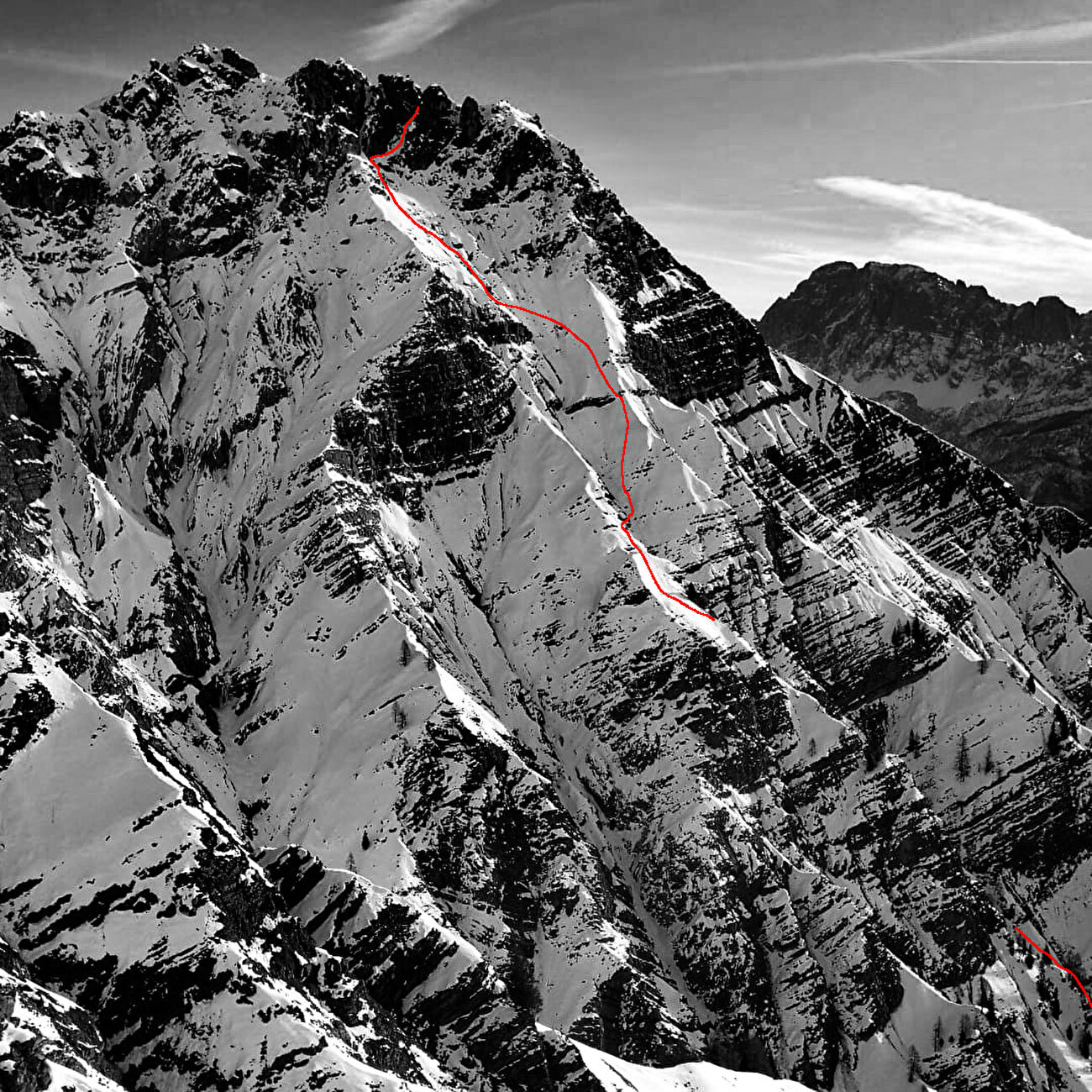 Dolomites steep skiing