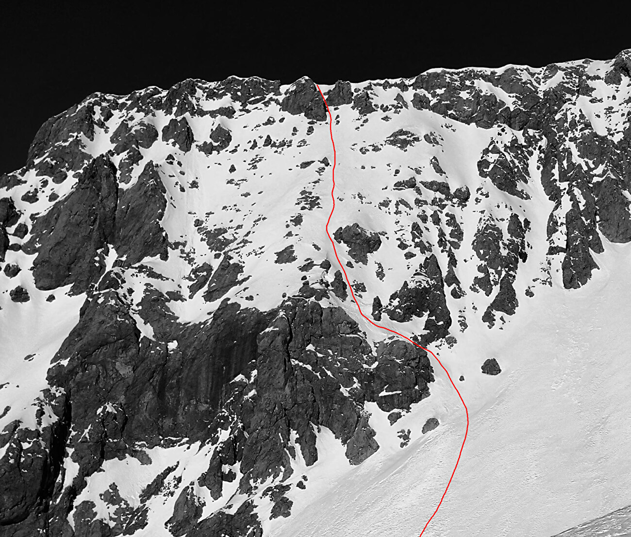 Dolomites steep skiing