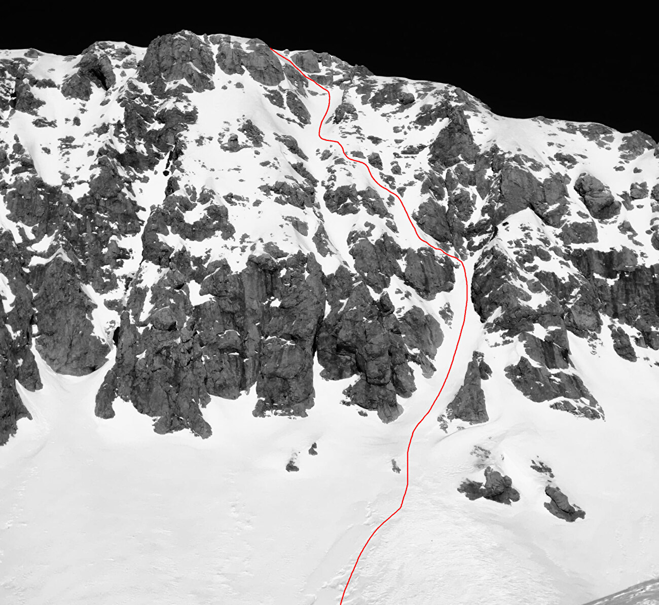 Dolomites steep skiing
