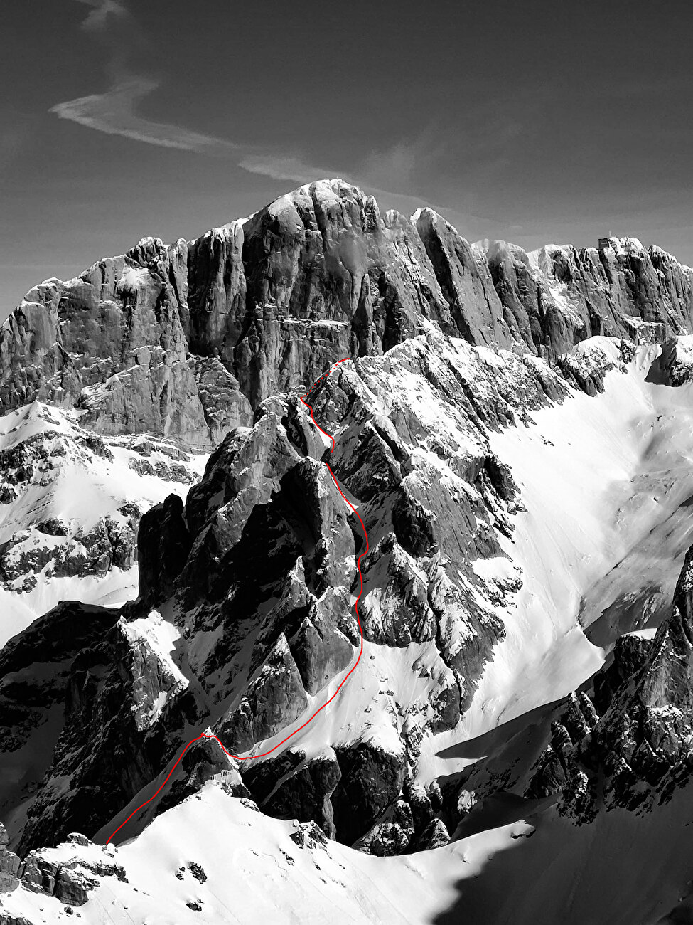 Dolomites steep skiing