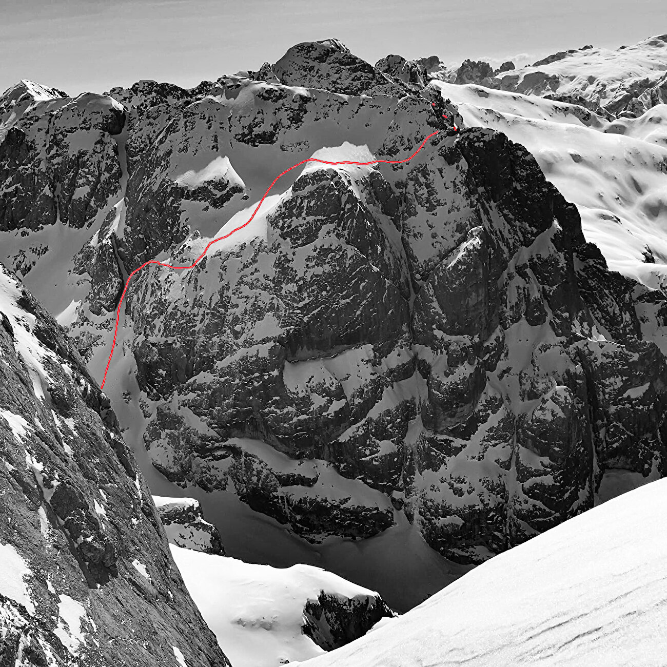 Dolomites steep skiing
