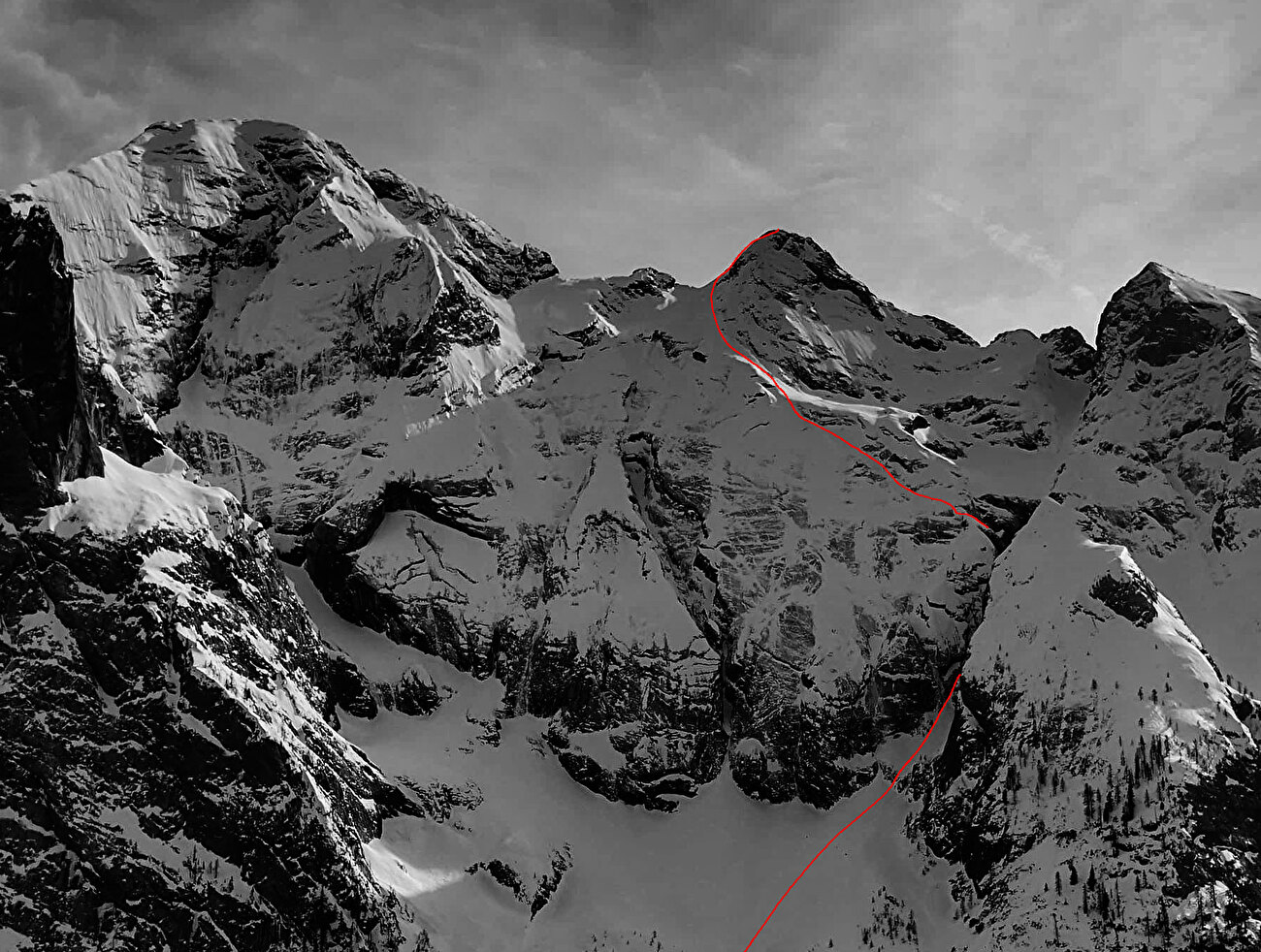 Dolomites steep skiing