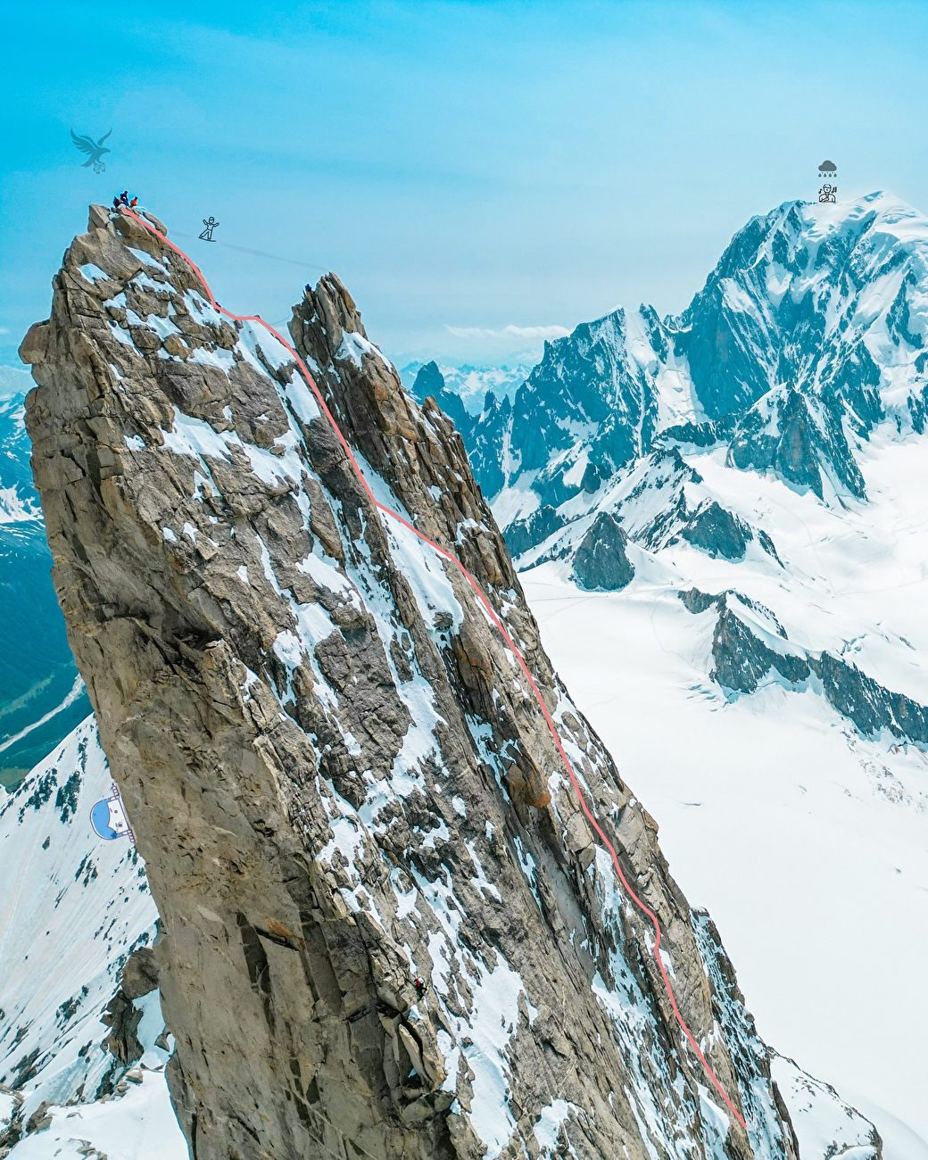 Dente del Gigante, Monte Bianco, Mathis Garayt, Kilian Moni, Arthur Poindefert