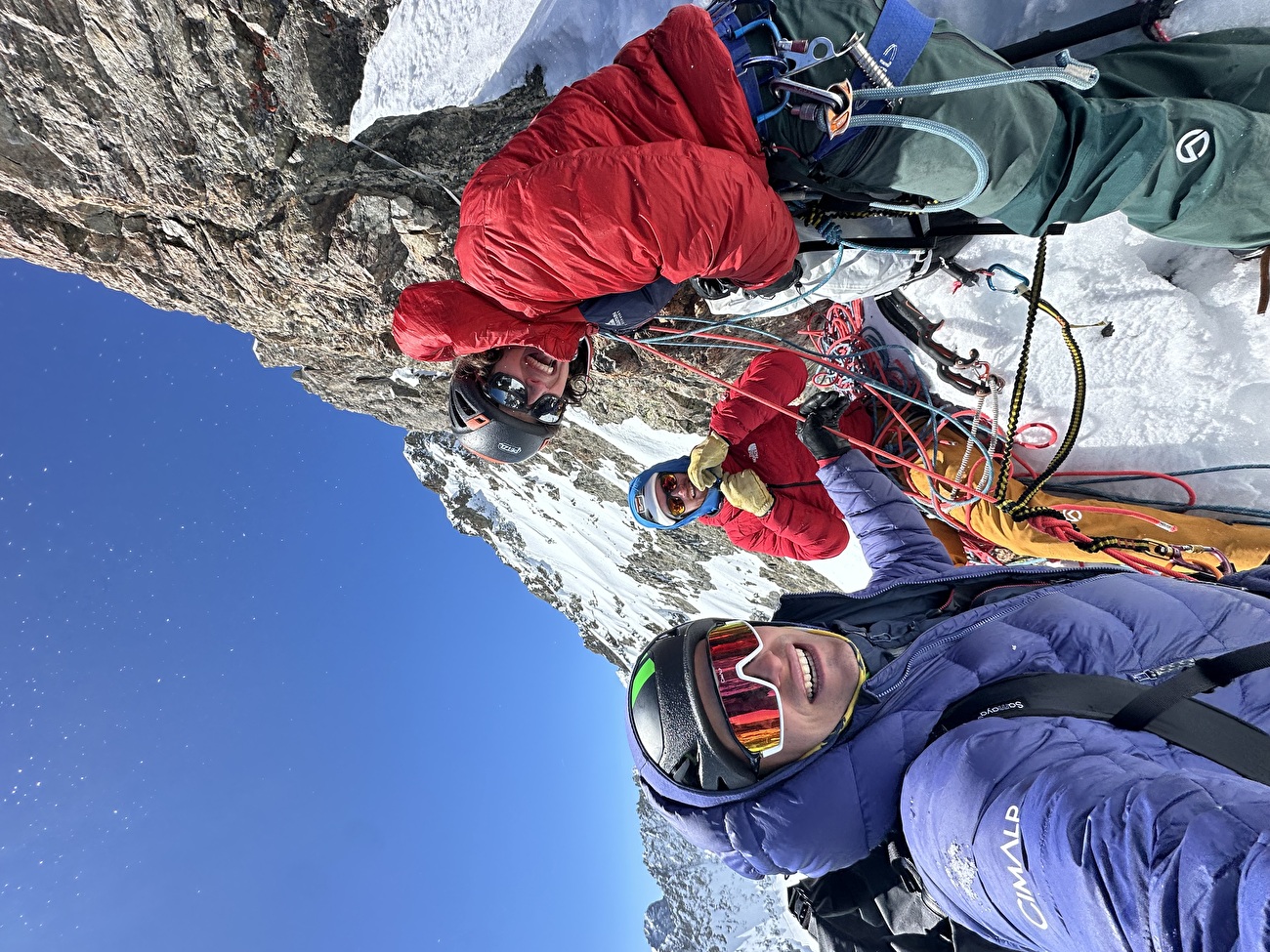 Pointe Louise Ecrins, Laetitia Chomette, Pierre Girot, Kilian Moni