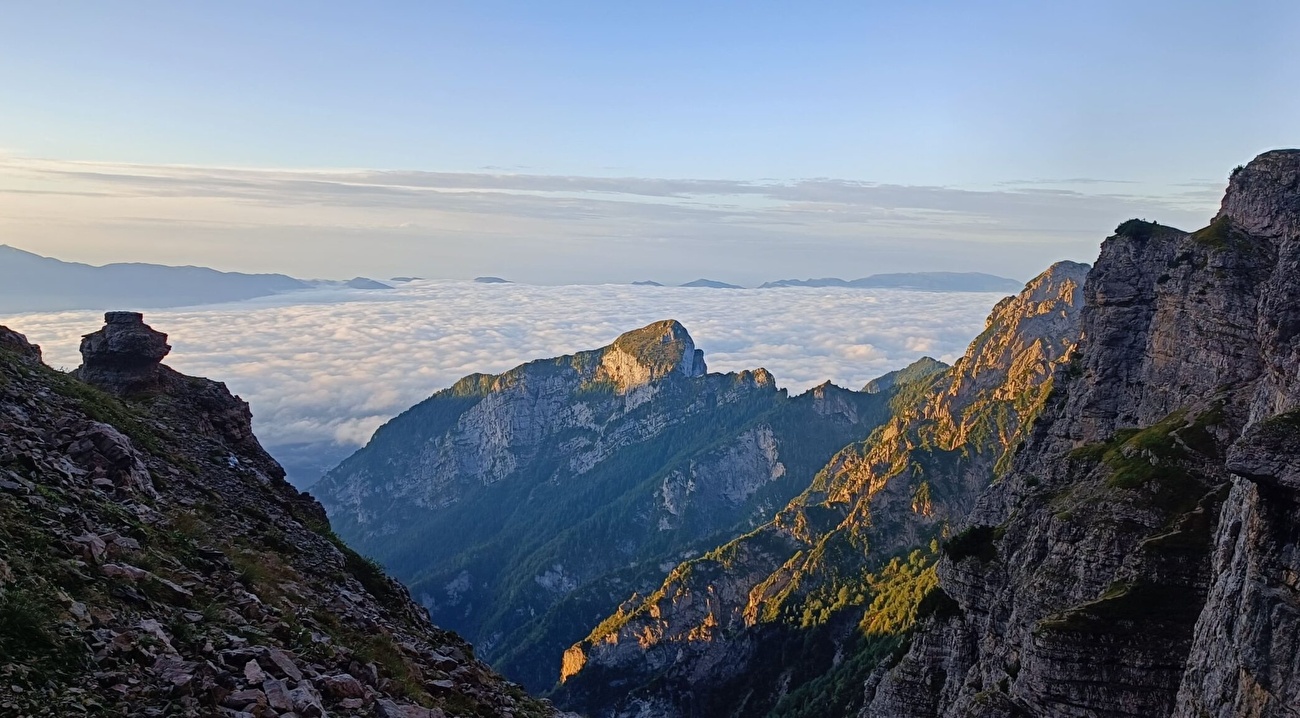 Schiara, Dolomiti Bellunesi, via ferrata Piero Rossi