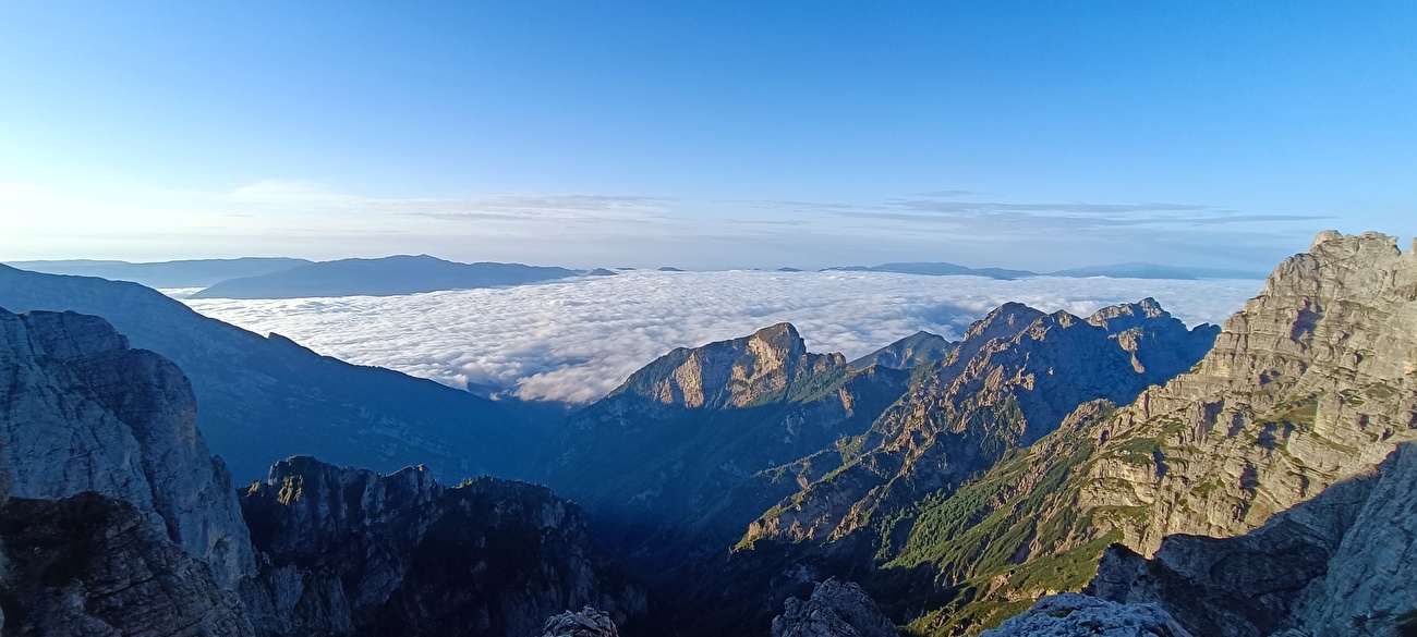 Schiara, Belluno Dolomites, via ferrata Piero Rossi