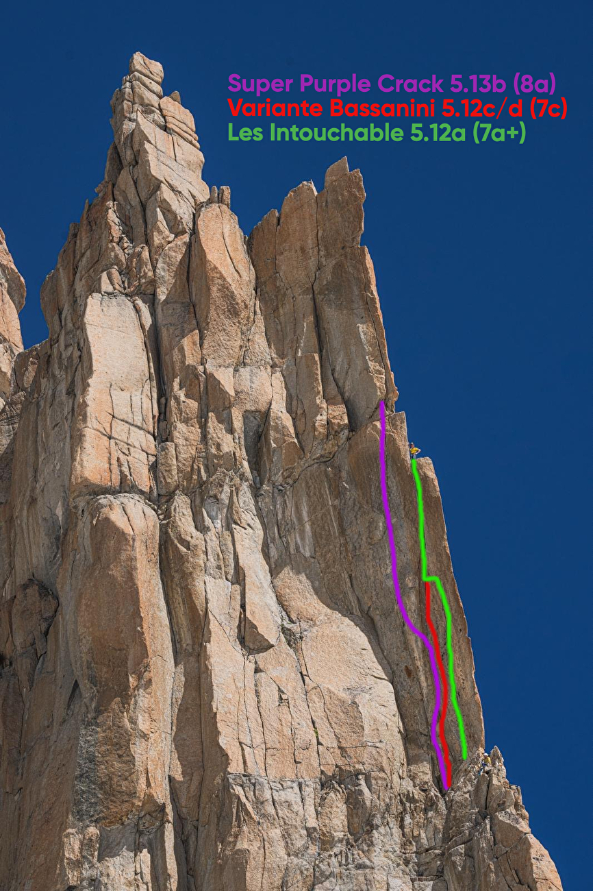 Matteo Sappa Super Purple Crack Trident du Tacul