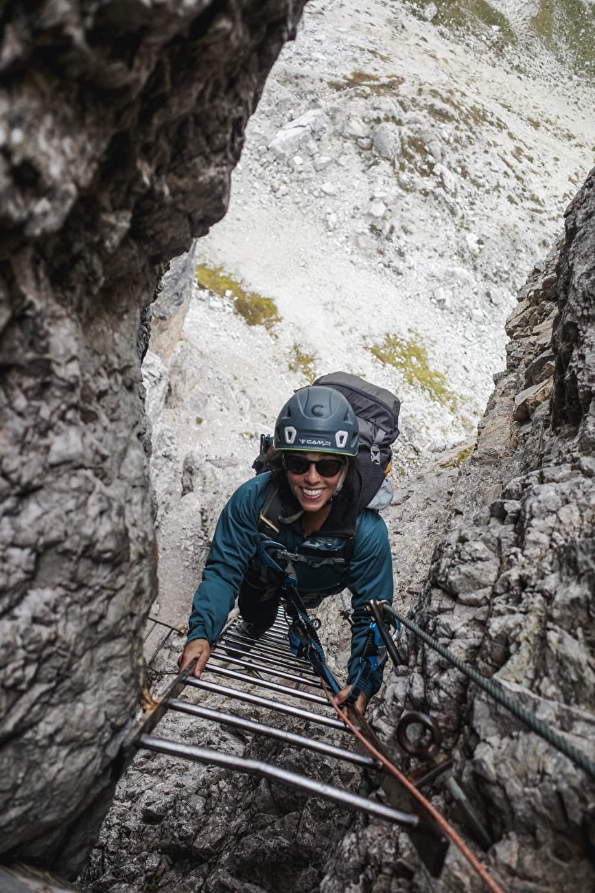 Via Ferrata delle Scalette Torre di Toblin, Tre Cime di Lavaredo, Dolomiti