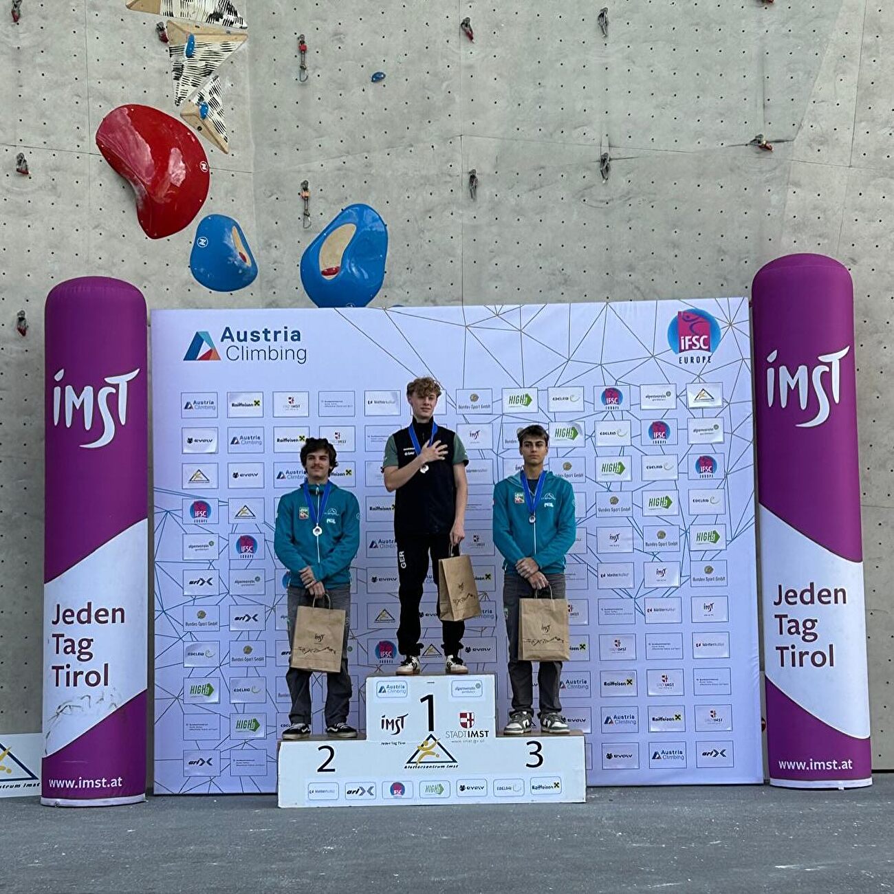 Coppa Europa Giovanile Lead a Imst, podio Under 19