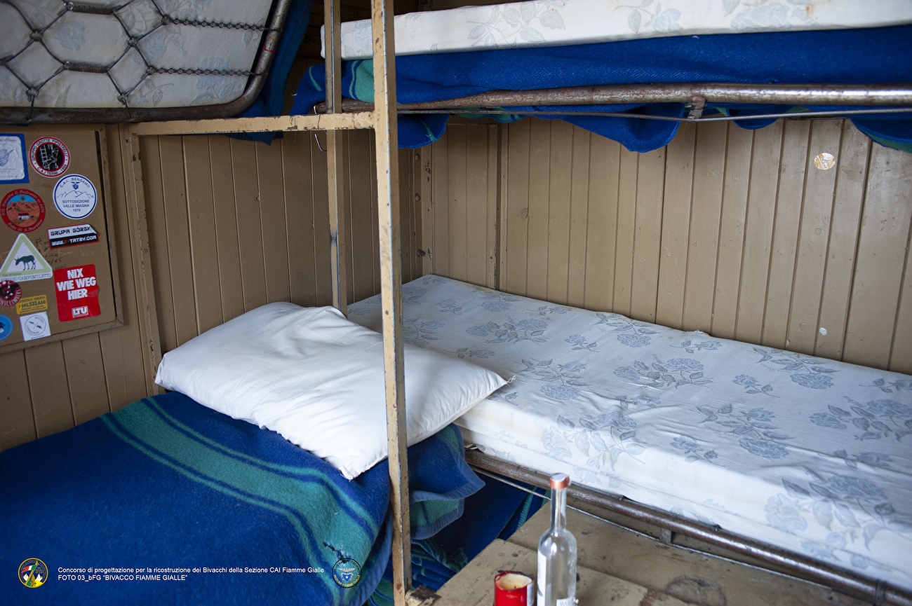 Bivacco Fiamme Gialle di Cimon della Pala, Pale di San Martino, Dolomites