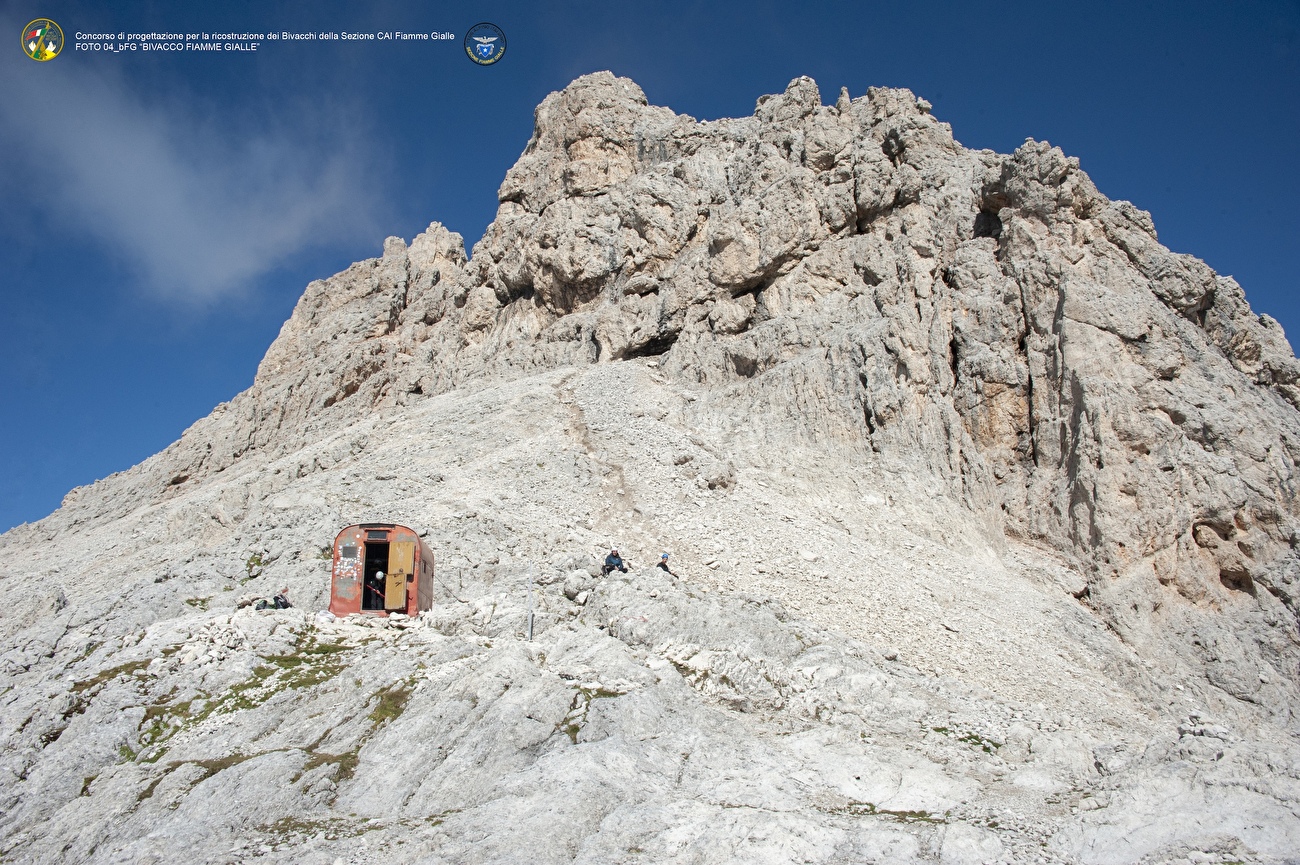 Bivacco Fiamme Gialle di Cimon della Pala, Pale di San Martino, Dolomites