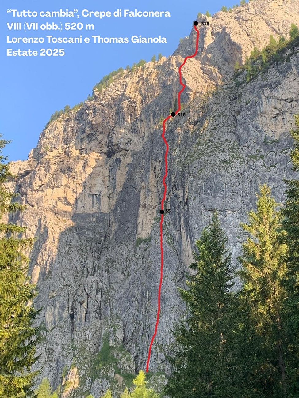Crepe di Falconera, Monte Coldai Nord, Civetta, Dolomite, Thomas Gianola, Lorenzo Toscani