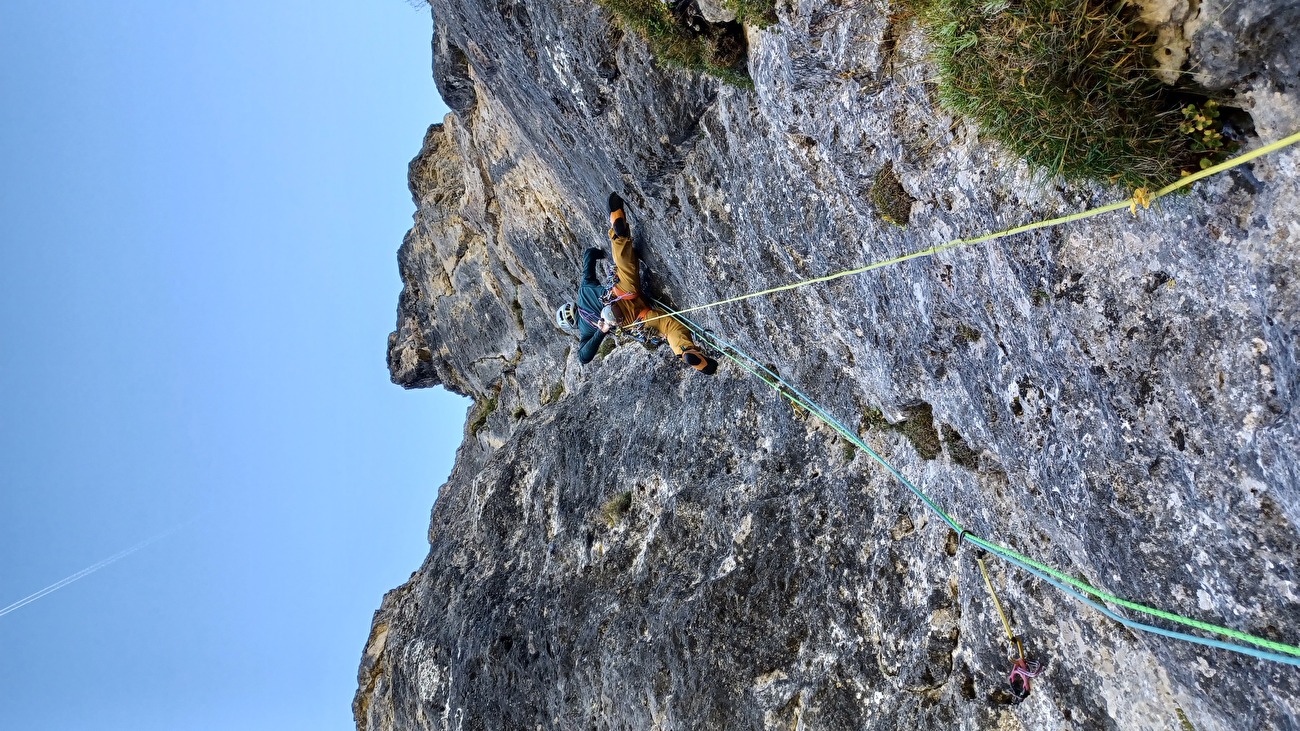Crepe di Falconera, Monte Coldai Nord, Civetta, Dolomiti, Thomas Gianola, Lorenzo Toscani