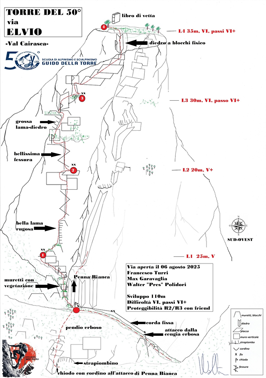 Torre del 50°, Alpi Lepontine, Claudio Boldorini, Alessandro Ceriani, Max Garavaglia, Walter Polidori, Francesco Turri