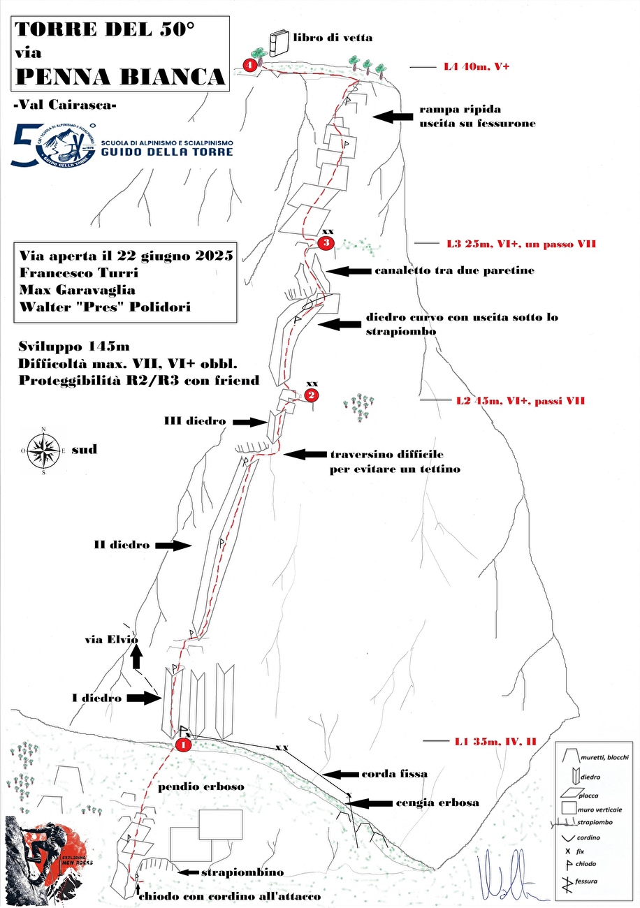 Torre del 50°, Alpi Lepontine, Claudio Boldorini, Alessandro Ceriani, Max Garavaglia, Walter Polidori, Francesco Turri