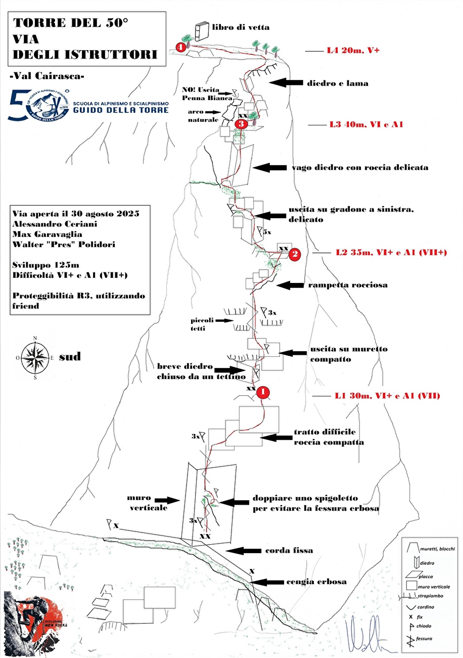 Torre del 50°, Alpi Lepontine, Claudio Boldorini, Alessandro Ceriani, Max Garavaglia, Walter Polidori, Francesco Turri