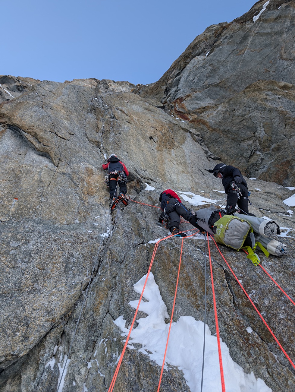 Grandes Jorasses Point Whymper, Léo Billon, Amaury Fouillade, Nicolas Jean, Enzo Oddo