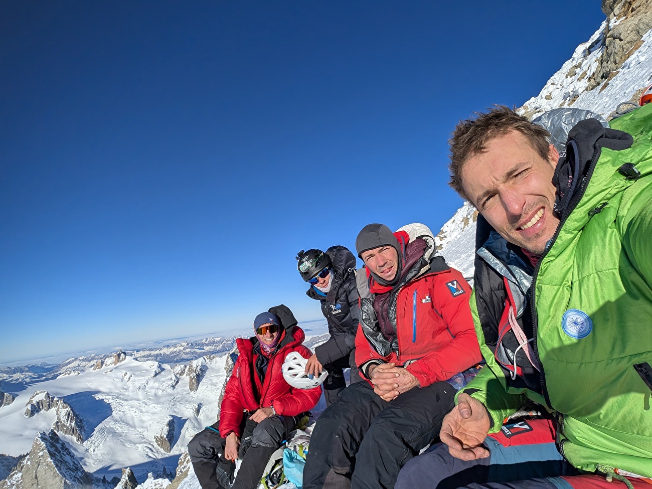 Grandes Jorasses Point Whymper, Léo Billon, Amaury Fouillade, Nicolas Jean, Enzo Oddo