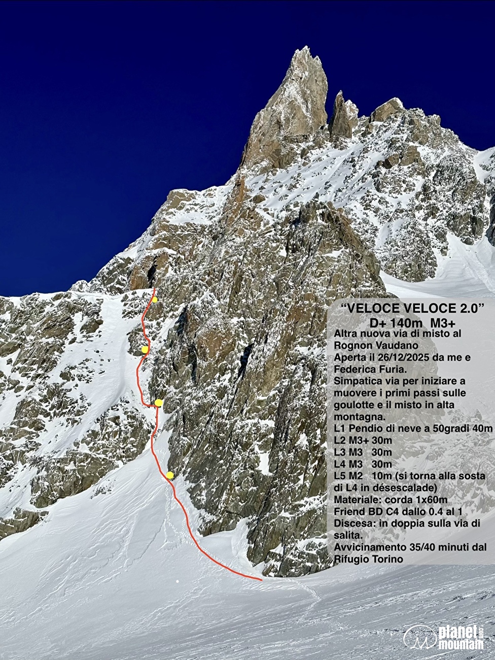 Rognon Vaudano, Monte Bianco, Niccolò Bruni, Federica Furia