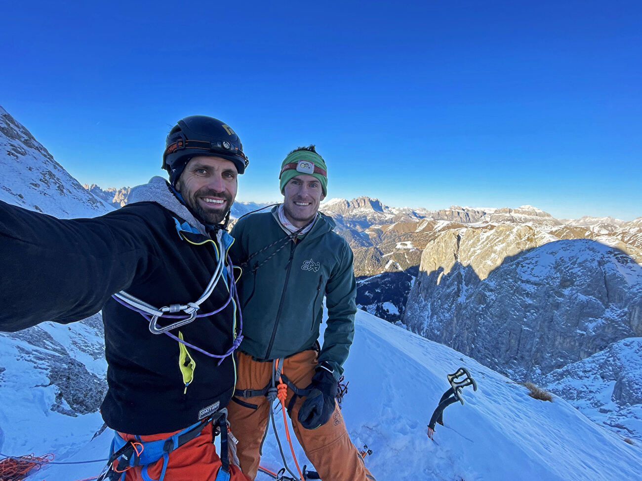 Mezza Luna Vallaccia, Dolomites, Emanuele Andreozzi, Fabio Tamanini