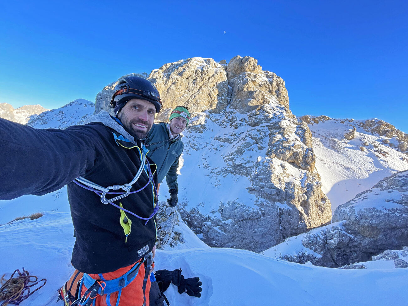 Mezza Luna Vallaccia, Dolomites, Emanuele Andreozzi, Fabio Tamanini