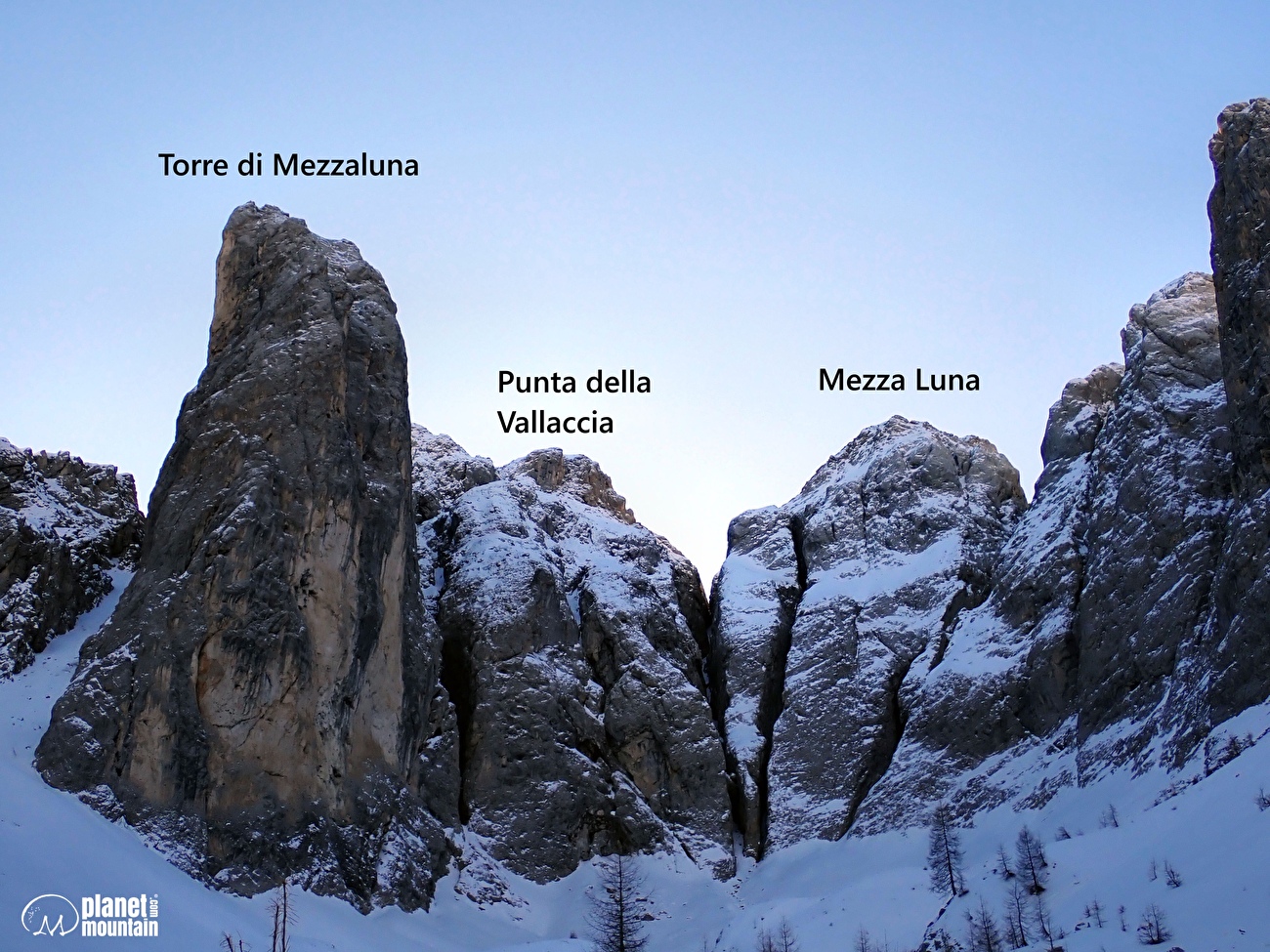 Mezza Luna Vallaccia, Dolomites, Emanuele Andreozzi, Fabio Tamanini