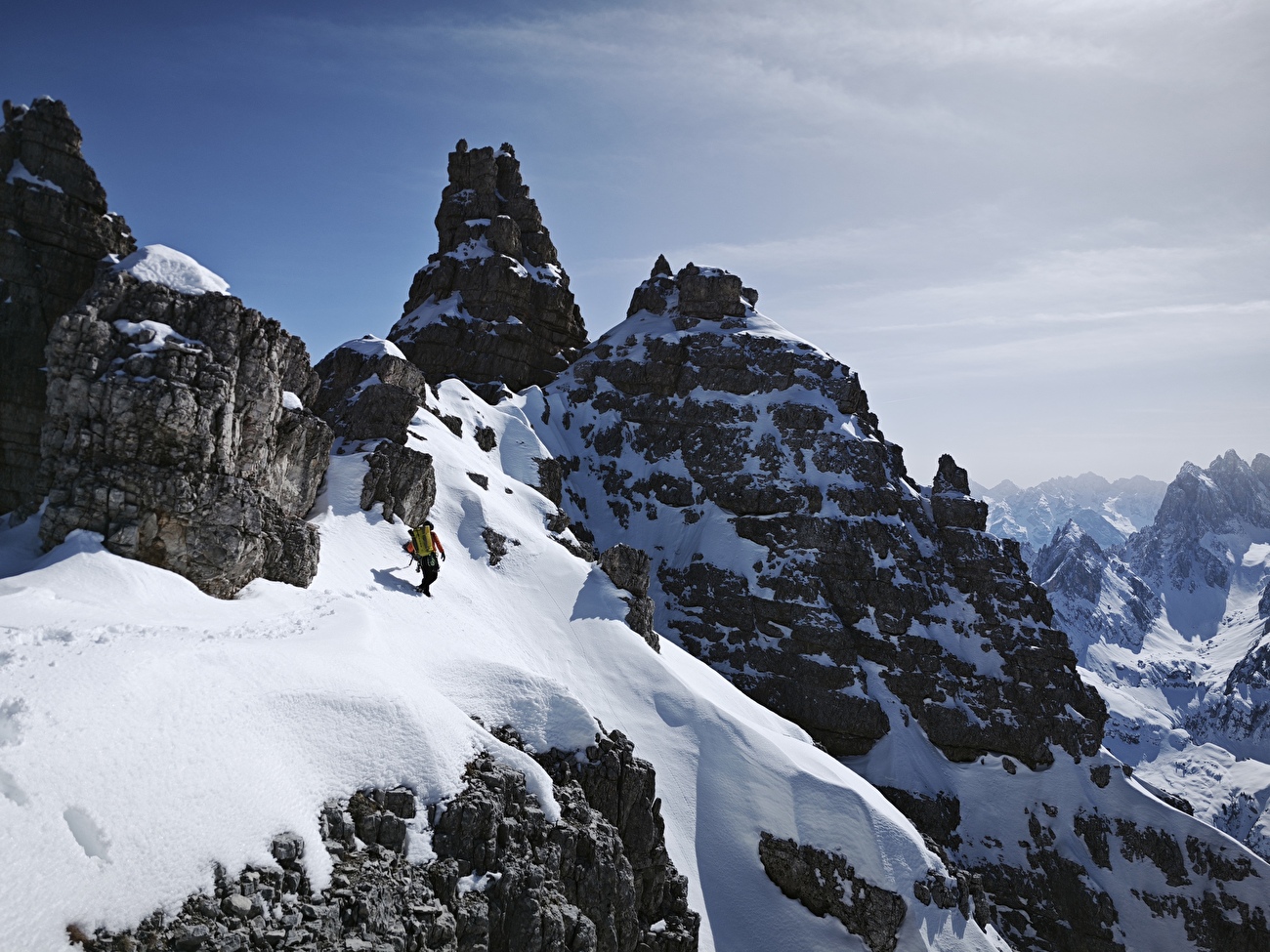 Tre Cime Skyline Integral Winter Traverse, Alessandro Baù, Mirco Grasso