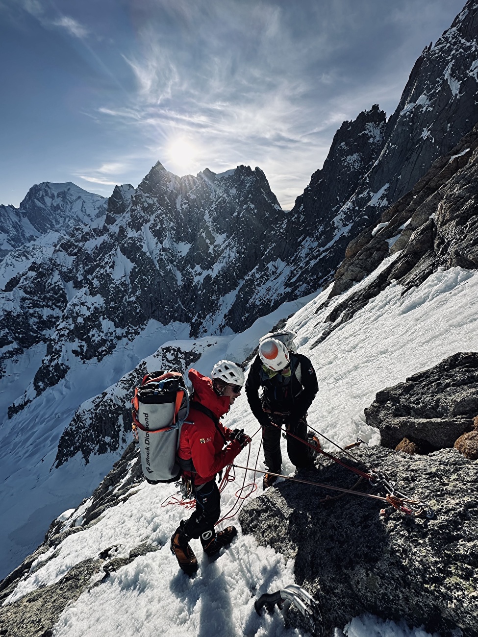 Jorassique Pâques, Grandes Jorasses, Monte Bianco, Pierre Girot, Kilian Moni, Hugo Peruzzo, Arthur Poindefert